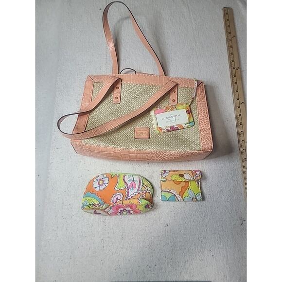 LIZ CLAIBORNE HANDBAG STRAW Pop Out PURSE - Picture 1 of 5